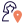 online location of a user working globally icon