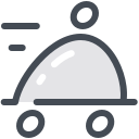 pastel color style food delivery icon