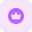 Membership crown badge for premium members online icon