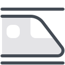pastel color style streetcar icon