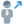 businessman moving in direction north east direction icon