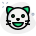 Cat grinning facial expression with mouth wide open icon