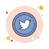 Twitter cerchiato icon