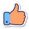stickers style facebook like skin type 1 icon