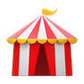 3d fluency style circus tent icon