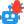 Bug in a robotic programming resolve with a patch isolated on a white background icon