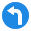 외부-좌회전-교통-표지판-평면-바타마-그래픽 icon