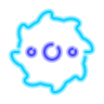 neon style saw blade icon