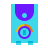 color glass style water heater icon