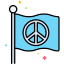 外部平和の日の祭りと休日のフラットアイコン線形カラー フラット アイコン 3 icon