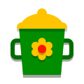 papercut style sippy cup icon