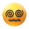 3d fluency style face with spiral eyes icon