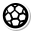 stickers duotone style soccer ball icon