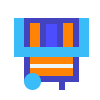 avantgarde style food cart icon
