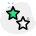 Two star ratings for average online portfolio feedback icon