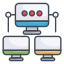 Connection computers icon