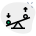 Mass of objects with forces applied on both sides icon