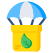 parachute delivery icon