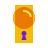 color glass style round door knob icon