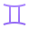 skeuomorphism style gemini icon