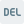 Delete function key on computer keyboard layout icon