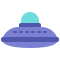 veículos-ufo-externos-peixe-suculento-plano-plano icon