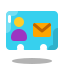 arcade style mail contact icon