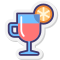 stickers style mulled wine icon
