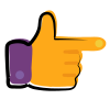 matisse style hand right icon