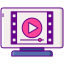 外部ビデオ広告広告代理店 flaticons リニア カラー フラット アイコン icon