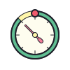 color hand drawn style 시간제 노동자 icon