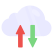 Trasferimento dati cloud icon