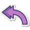 stickers style reply all arrow icon