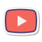 stickers style 유튜브 재생 icon