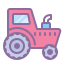 cute color style tractor icon
