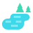 color glass style lake icon