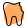 Tooth repair with chipped on side isolated on a white background icon