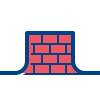 connect color style brick wall icon