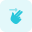 두 손가락으로 오른쪽으로 스와이프 icon