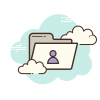 cloud style 사용자 폴더 icon