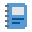 color pixels style spiralgebundene broschüre icon