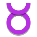papercut style taurus icon