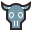retro style cow skull icon