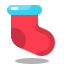 arcade style christmas sock icon