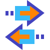 avantgarde style sorting arrows horizontal icon