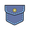color hand drawn style 포켓 icon