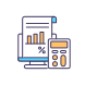 calculating tax liability icon