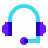 color glass style headset icon