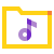 water color style music folder icon