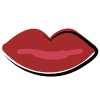 matisse style lips icon